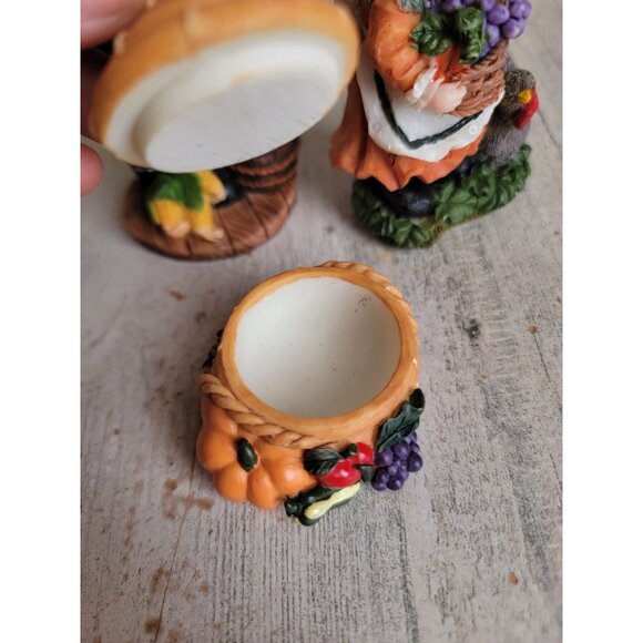 Rustic Pilgrim bounty thanksgiving figure fall set decor cornucopia - Picture 4 of 7